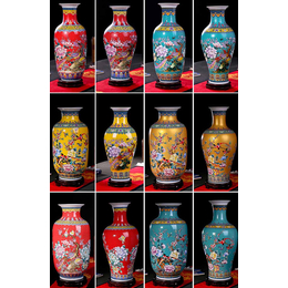 手绘珐琅彩陶瓷花瓶定制厂家