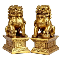 厂家出售青铜狮子 小号一对铜狮子,汇丰铜雕