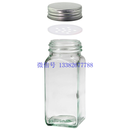 厨房香料罐方形玻璃容器胡椒盐瓶盎司小号迷你玻璃罐厂