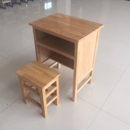 江西厂家学生实木单人课桌 凳子 热卖批发