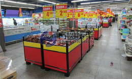 超市特价地堆木柜-海南超市特价地堆-方圆货架(在线咨询)