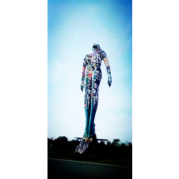辽宁大型不锈钢镂空人物雕塑 城市*性彩绘人物景观图