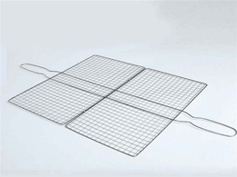 细丝带手柄烧烤网-瑞烨丝网-烧烤网