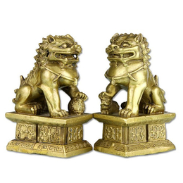 旭升铜雕(图)、圆雕铜狮子价格、铜狮子