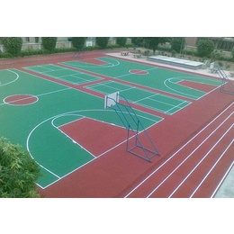 博大塑胶工程(图)、硅pu篮球场造价、郑州硅pu篮球场