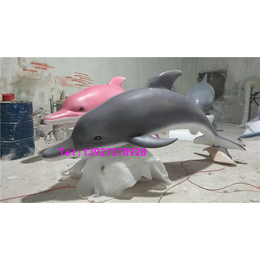 珠海海浪海豚造型雕塑,名图玻璃钢雕塑厂家(图)