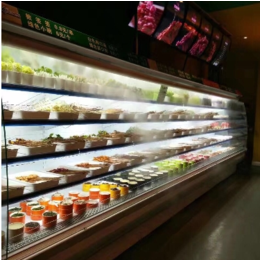 郑州烧烤店菜品风幕保鲜柜超市节能风幕柜哪里有卖的