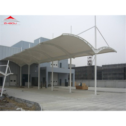 搭建膜结构停车棚 加油站膜结构  广州朝力膜结构生产厂家