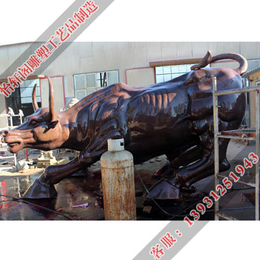 焦作大型铜牛雕塑加工-怡轩阁雕塑