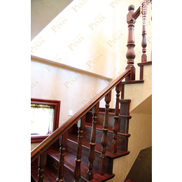 品家楼梯美式风格实木楼梯中式楼梯红橡木楼梯踏板实木楼梯立柱