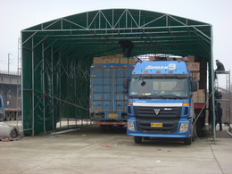 南京折叠式车库工业仓储蓬物流发货蓬装卸货物推拉移动挡雨蓬