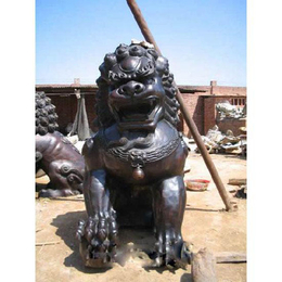 泽璐铜雕、大型铜狮子雕塑制作、青海大型铜狮子雕塑