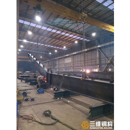 中国山东三维钢构-人字形钢梁组立焊接加工出口国外