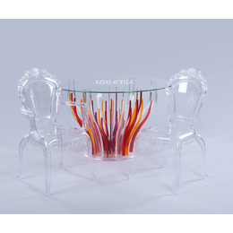 供应有机玻璃水晶桌 彩色亚克力PMMA家具桌 可定制	