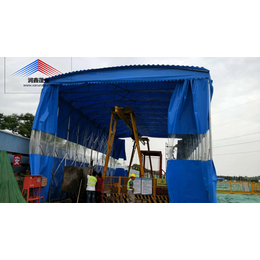 陕西榆林厂家工地防尘遮阳棚移动伸缩活动折叠雨棚