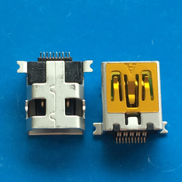 飞利浦MINI10P母座USB前插后贴无柱插座