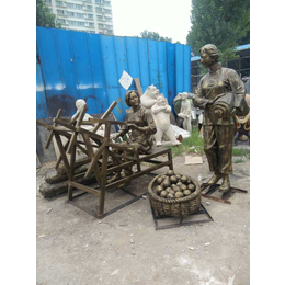 辽宁古代织布妇女雕塑、古代织布妇女雕塑公司、艺铭雕塑