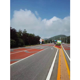 彩色陶瓷防滑路面-无锡彩色防滑路面-温州弘康彩色路面