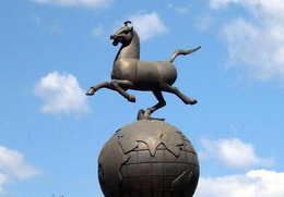 牡丹江铜飞马雕塑定制-世隆雕塑-大型铜飞马雕塑定制
