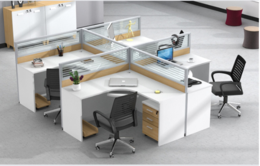 郑州屏风工位销售 L型工位带柜屏风工位桌*办公家具以旧换新