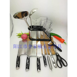 阳江厨房刀具组合12件套 复合钢厨房刀具十二件套组合缩略图