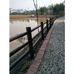 广州水泥仿木栏杆厂家 景区公园栏杆  新农村建设河岸河提护栏