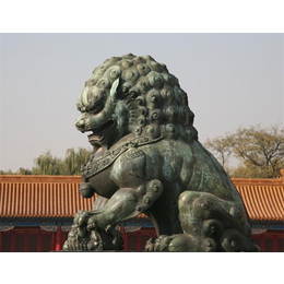 天水铜狮子定制-怡轩阁铜雕厂-卧式铜狮子定制