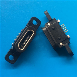 MICRO USB 5p防水母座B型防水I67接监控连接器