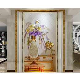 艺术玻璃背景墙定制-蚌埠艺术玻璃-安徽创美(查看)