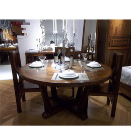 德州实木圆餐桌椅,韩嘉木业质优价低,实木圆餐桌椅直销