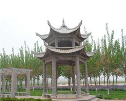 西藏庭院石凉亭