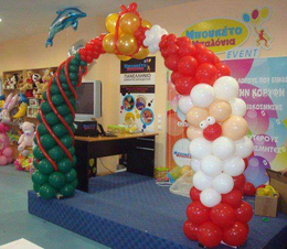 伊川圣诞节气球布置-【乐多气球】-超市圣诞节气球布置
