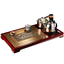 清明上河图茶盘套装纯铜家具新中式茶桌私人铜装修定制