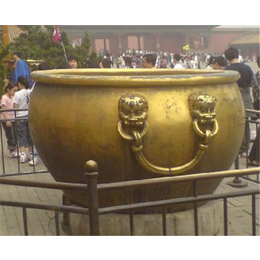大型铜大缸厂家定做,旭升铜雕(在线咨询),海南大型铜大缸