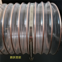 鹏跃pu钢丝软管厂家*透明钢丝木工伸缩管内径100mm