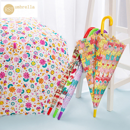 RST外贸花边直杆儿童雨伞自动长柄创意小学生可爱卡通雨伞批发缩略图