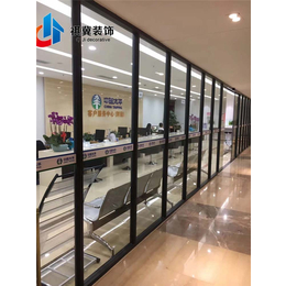 深圳广州办公室玻璃隔墙双层玻璃隔墙中间带百叶缩略图