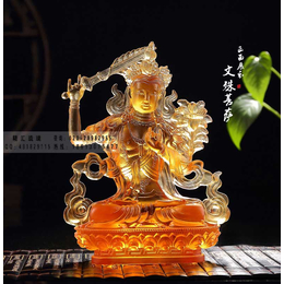 藏传*文殊菩萨琉璃佛像供养 三亚海南文殊菩萨批发价格