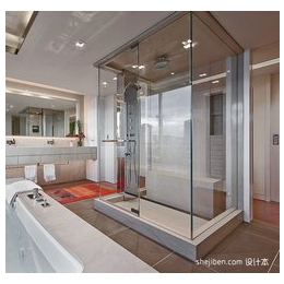 弧形淋浴房安装、世纪花园淋浴房、深圳淋浴房装饰