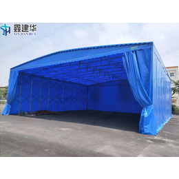 紫金县电动雨篷 伸缩棚 大型推拉棚厂家