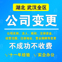 武汉公司变更工商公司名称法人*经营范围营业期限地址增减资金缩略图