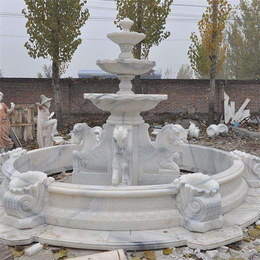 浙江欧式石雕喷泉|实创雕塑|别墅欧式石雕喷泉