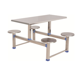 HL-A19111四位不锈钢圆凳连体餐桌