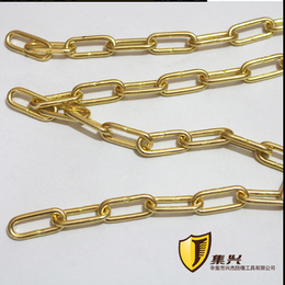 集兴牌 铜链条工业用纯黄铜倒链3mm直径隔离带