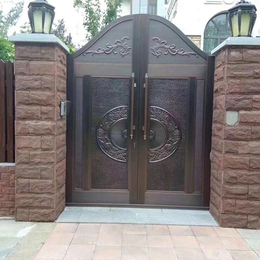 河源铜门设计-天茂盛唐气质高雅-日式别墅铜门设计