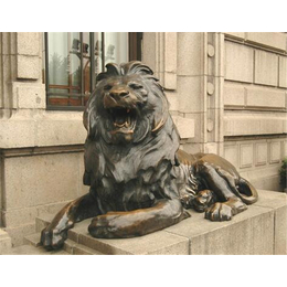 世隆铜雕|黑河铜狮子雕塑定制