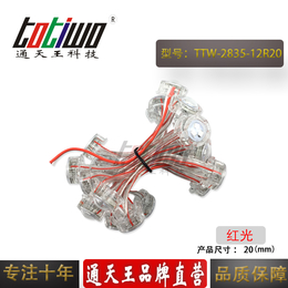 12V20MM红光LED外露穿孔防水2835SMD贴片灯串