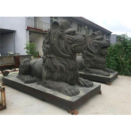大型铜狮子铸造厂家|宁夏铜狮子|恒天铜雕