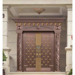 子母铜门、铜门、 欧雅盾对开铜门安装