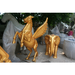 玻璃钢动物雕塑飞马 商场 酒店 庭院 别墅雕塑摆件